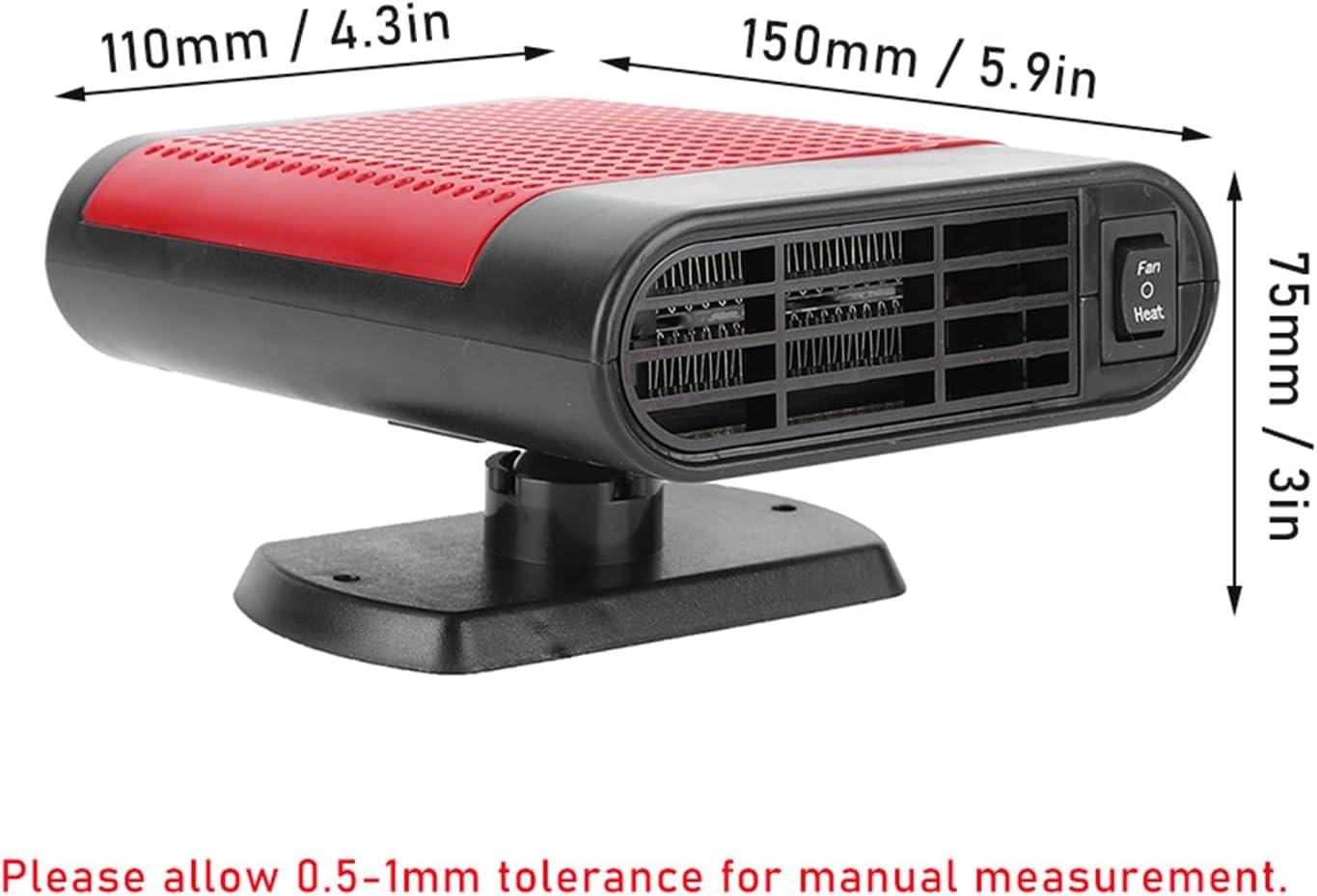 24V Car Heater Portable Heating Fan Winter Windshield Defroster DemisterSuitable All 24V Vehicles