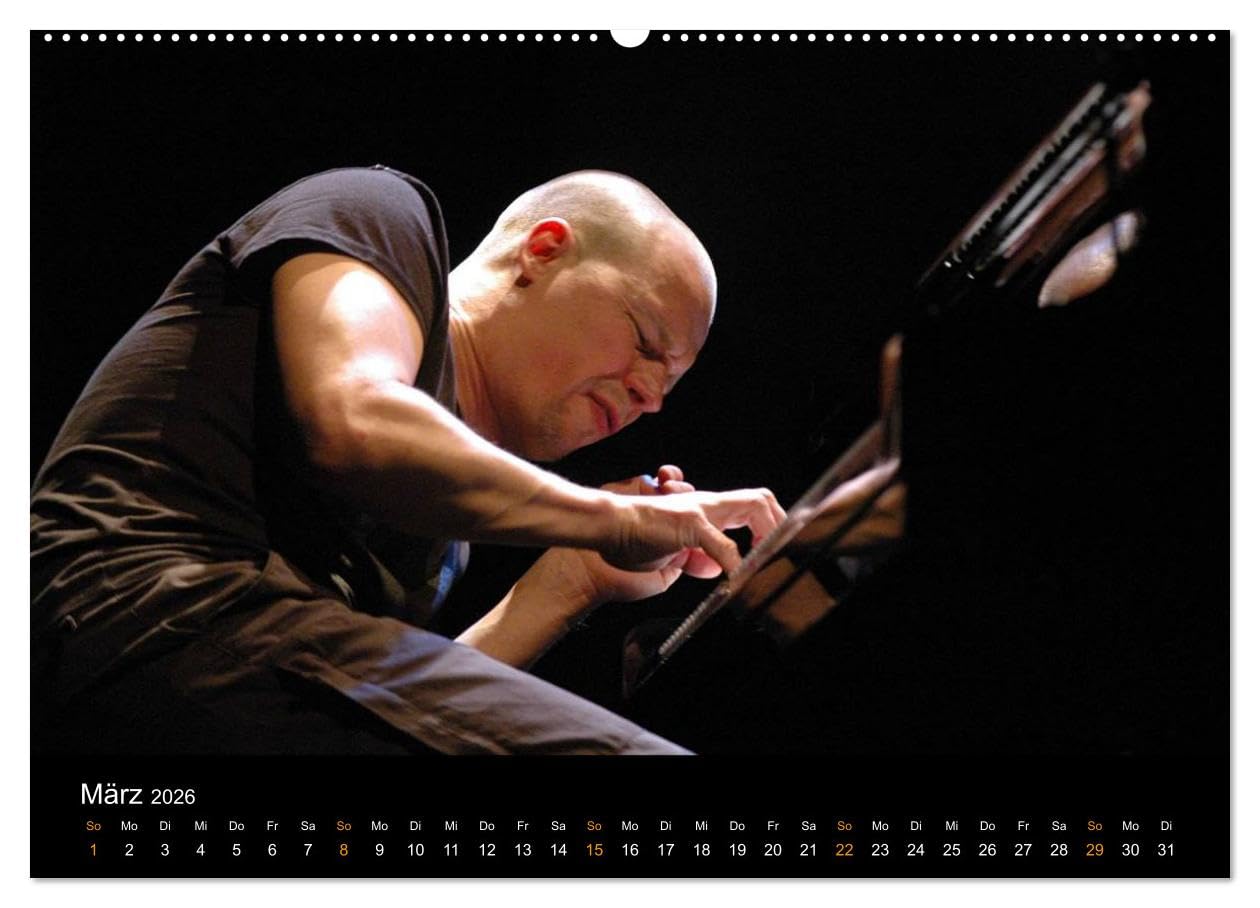 Jazz Pianisten 2026 (hochwertiger Premium Wandkalender 2026 DIN A2 quer), Kunstdruck in Hochglanz: Sensible Momentaufnahmen berühmter Tastenkünstler (CALVENDO Kunst)