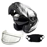 Adult Dual Lens (not Heated) Modular Snowmobile Helmet DOT Full Face Flip-up Typhoon TH158