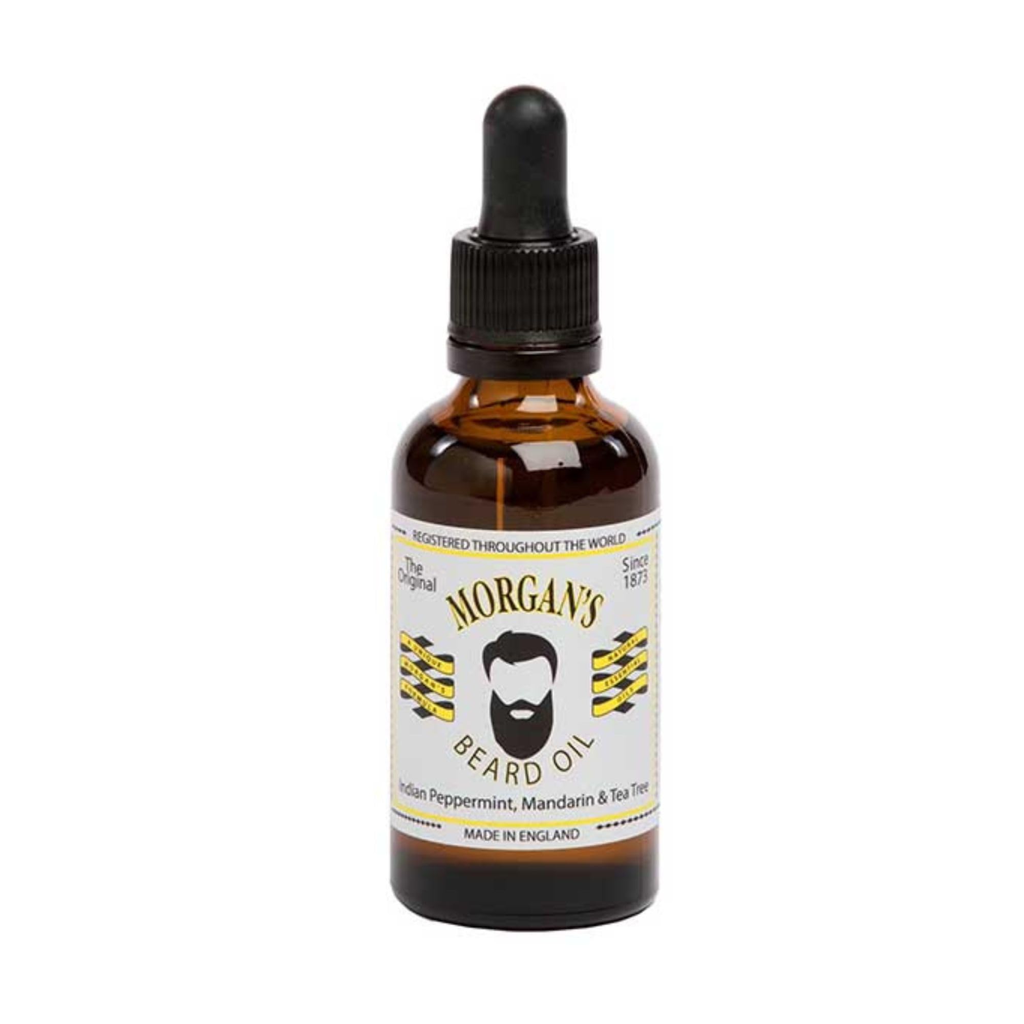 Morgan's Pomade Beard Oil for Daily Beard Maintenance, Softens Facial Hair and Moisturises the Skin, Fast Absorbing, with Indian Peppermint and Mandarin 30ml