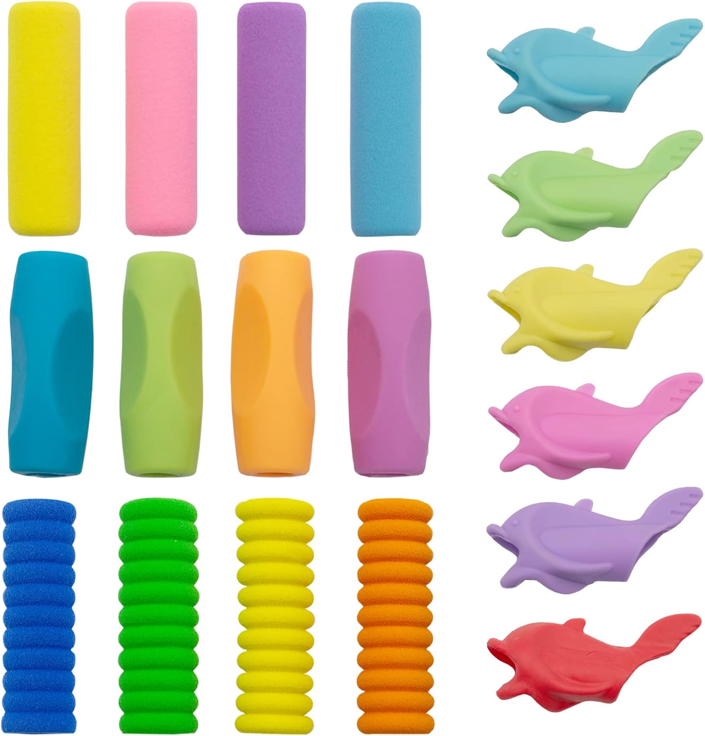 TACYKIBD 30 Pcs Writing Aid Grip for Kids Handwriting, Ergonomic Pencil