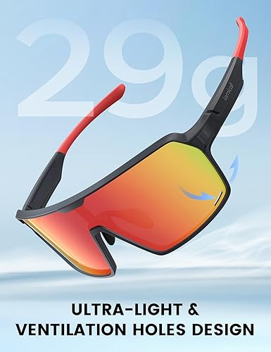 Miniatura 3 de Lamicall Gafas de sol deportivas polarizadas de tamaño XL para hombres y mujeres, gafas de sol grandes con protección UV400, para correr, ciclismo,