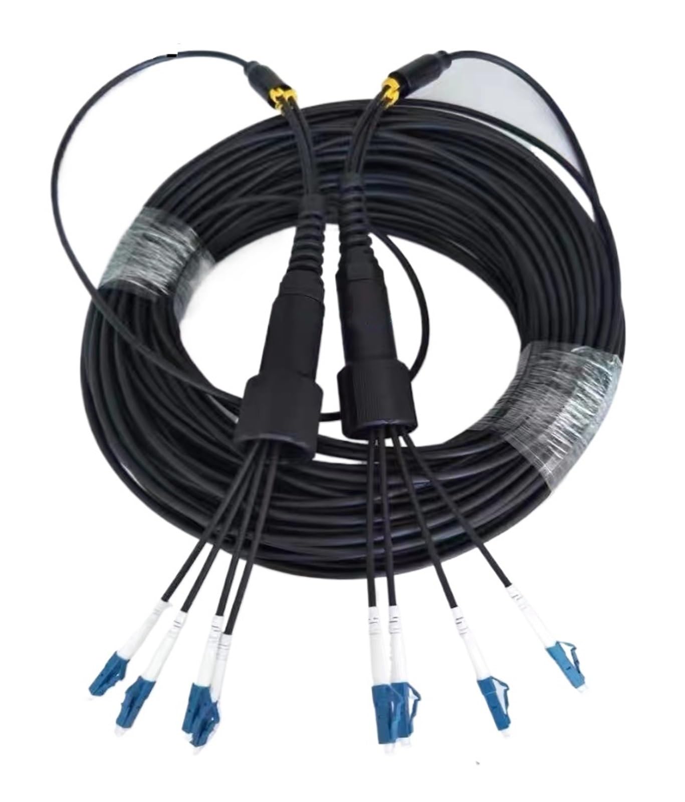 Cordon de raccordement extérieur monomode blindé 50 m 2/4/6/8 cœurs LC SC FC A SM LSZH TPU étanche Cavalier rallonge de Fibre Optique 2C4C6C(2 Cores TPU SC-SC)