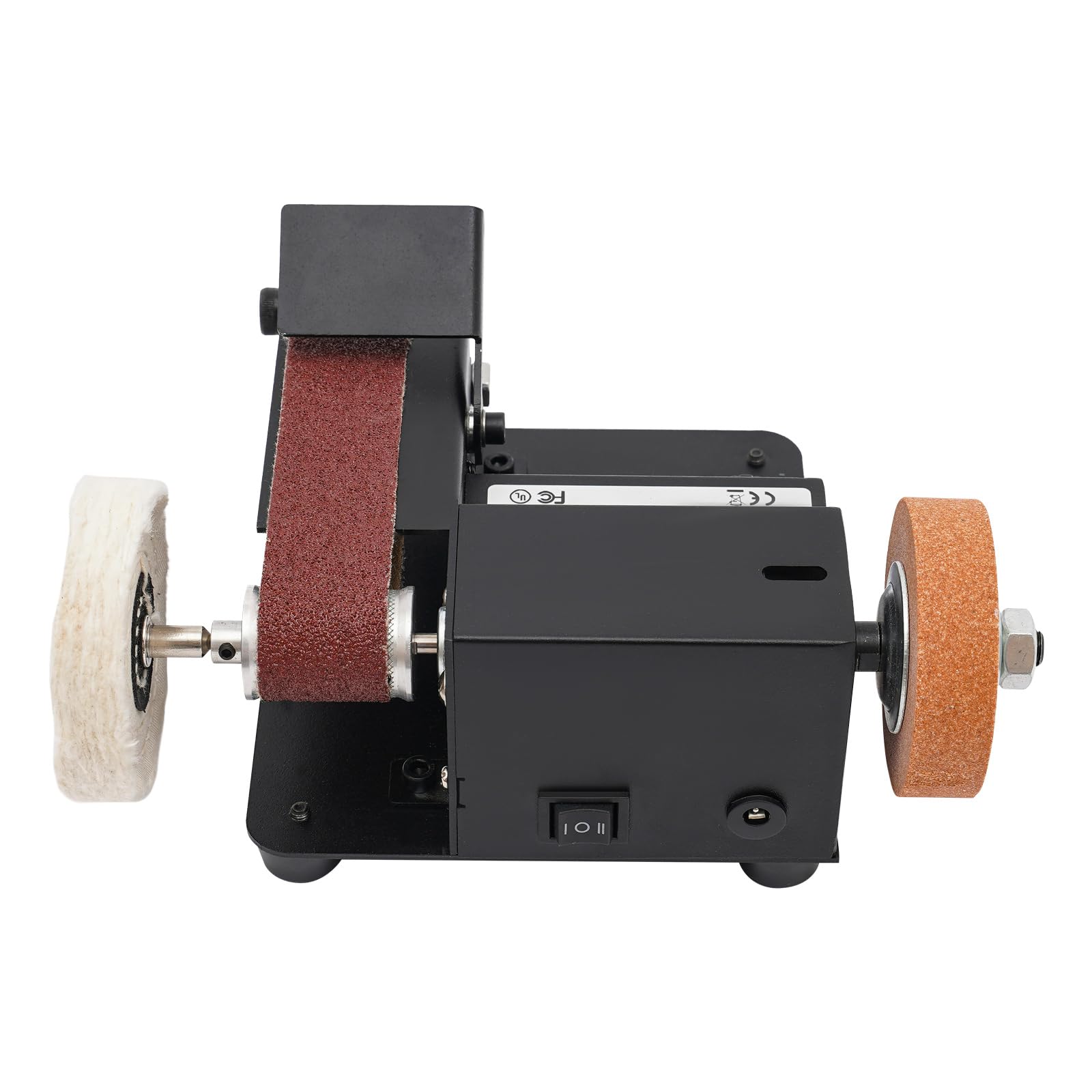 Mini levigatrice a nastro, 350 W, levigatrice a nastro, levigatrice a nastro elettrico, velocità del motore 0-10000 giri/min, per affilatura dei coltelli, apertura dei bordi