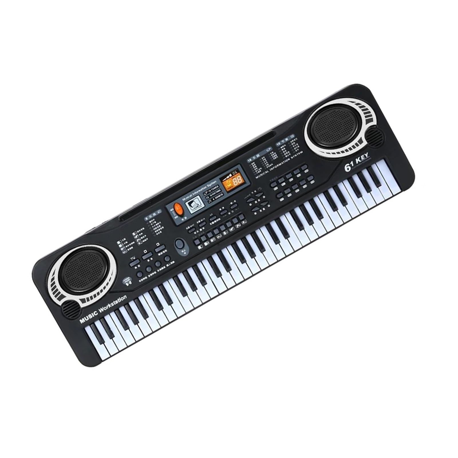dorosłych klawiatura elektroniczna 61 Klawiszy Fortepian Muzyka Cyfrowa Klawiatura Elektroniczna Klucz Czarne Pianino Elektryczne Z Mikrofonem Instrument Klawiszowy