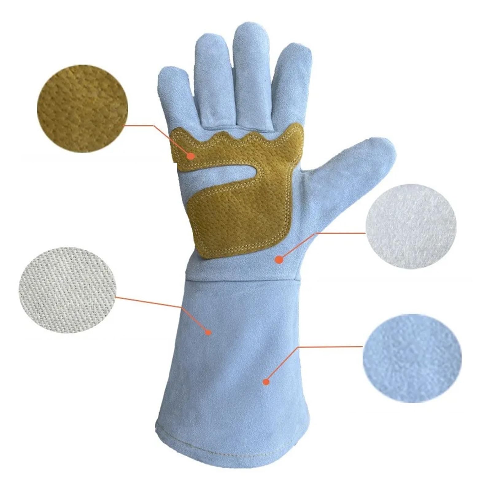 1 paire de gants soudage longs pour Homme et Femme