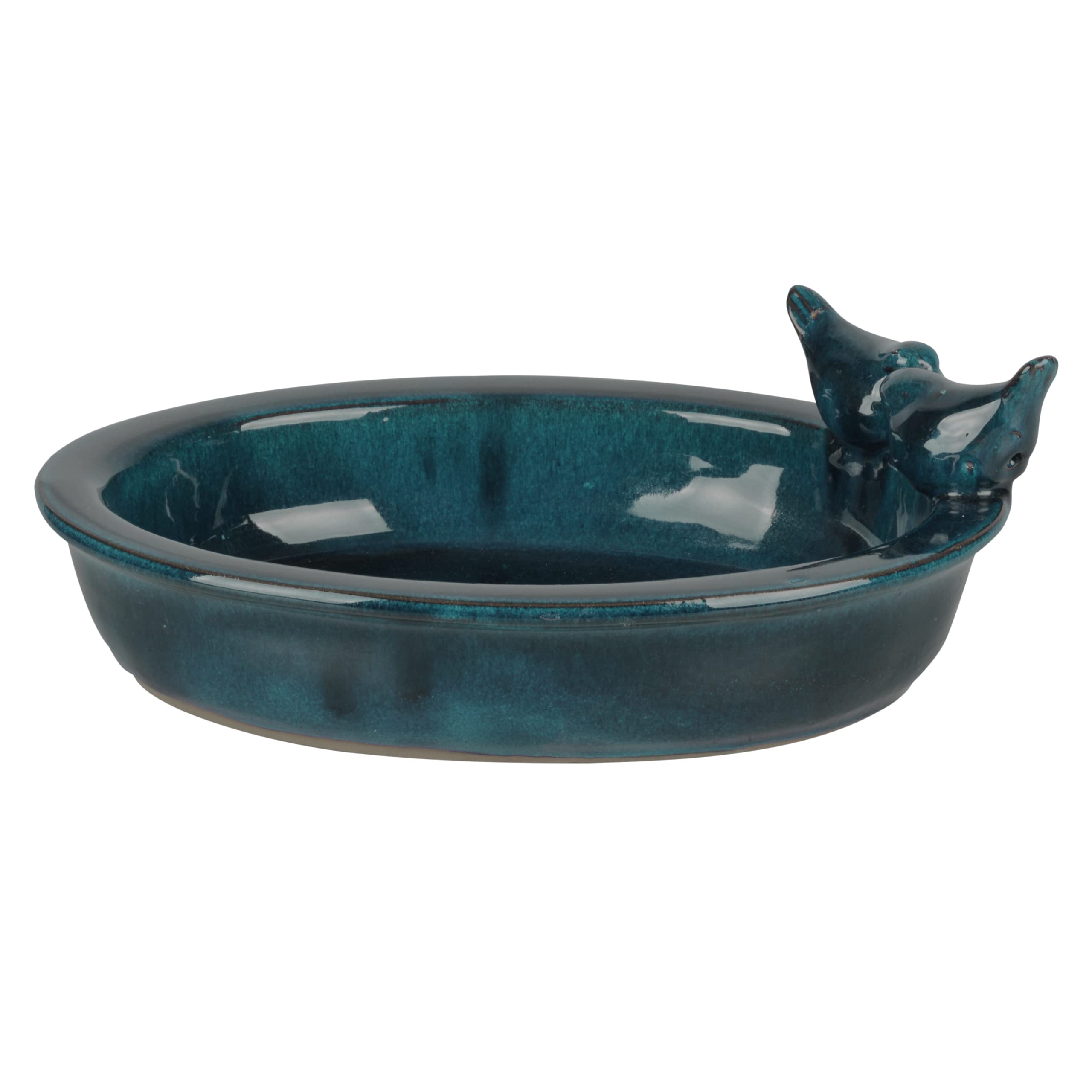 Unbekannt Baignoire ovale pour oiseaux - Couleur : bleu et crème