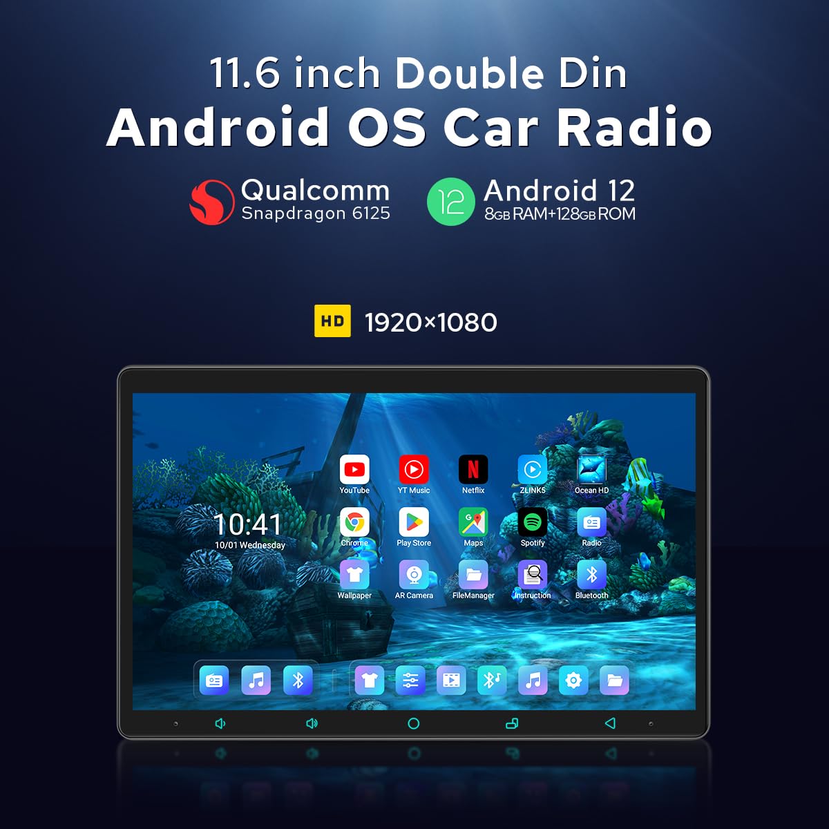 Amazon.com: JOYING Carplay Stereo 11.6 Inch Octa Core Double Din