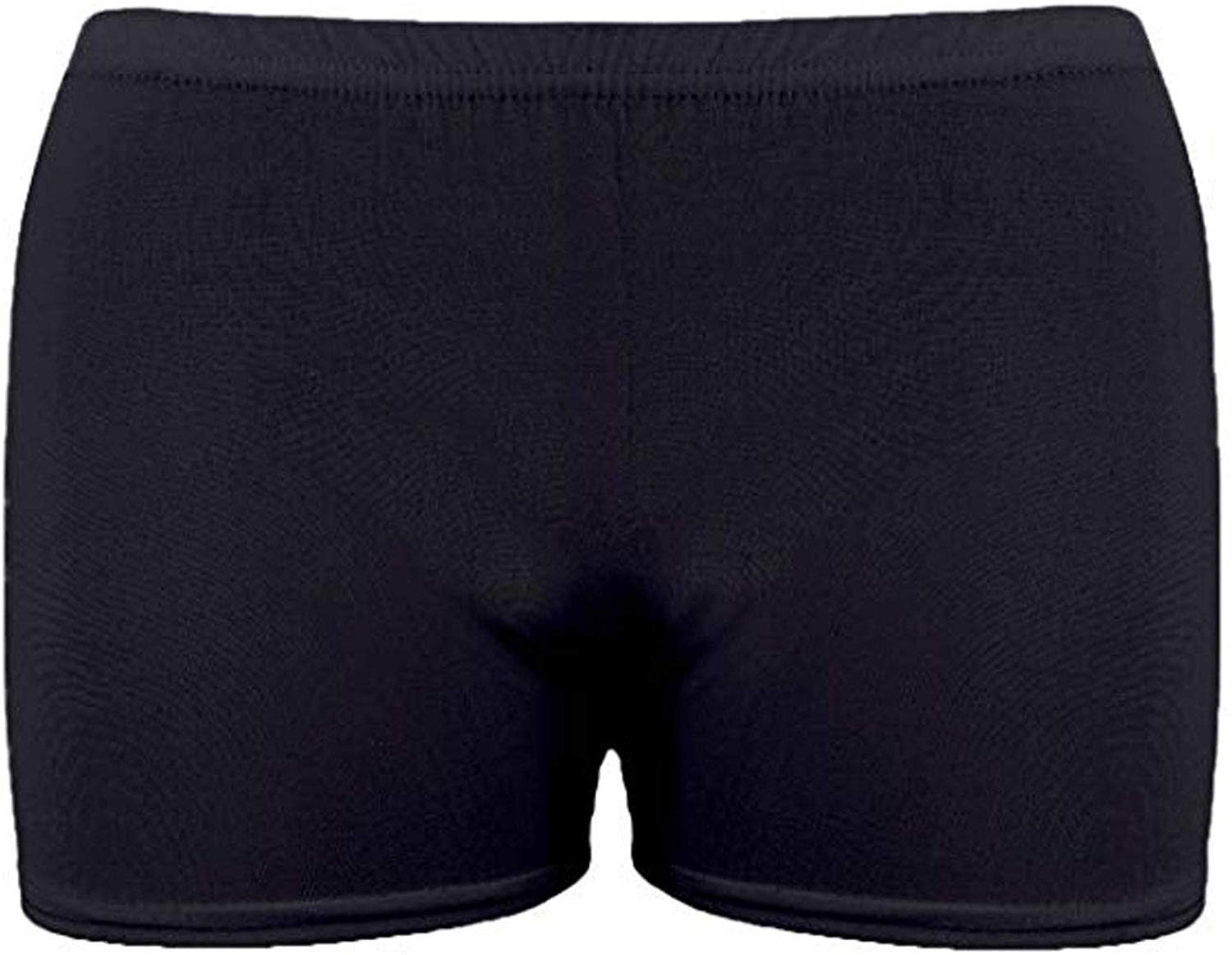 Girlzwalk Women's Black Girl Microfiber Hot Pants Knicker Lycra Dance Shorts Gym Sexy Neon (, Sm/Uk 8-10)