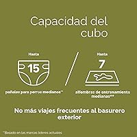 Vista 8 de Pet Genie Cubo Sistema de eliminación de residuos de perros para control de olores en exteriores e interiores Cubo de basura para excrementos