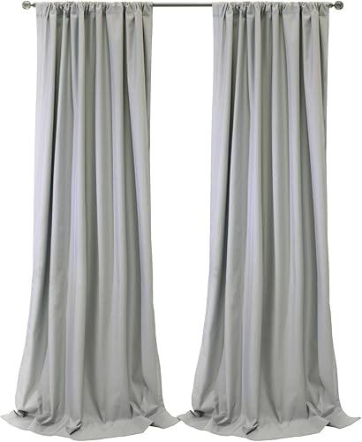 Miniatura 2 de Bexley - Cortina opaca con doble cabecera, 52 x 95 pulgadas, color gris