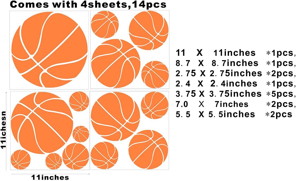 Basketball Decals Basketball Sports Wall Sticker Boys Room Wall Decor Boys Rooms Basketball Walls Decals Room Decor