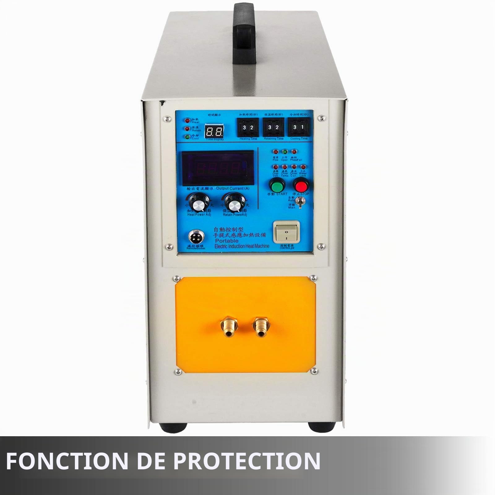 VEVOR 15KW Four à induction haute fréquence 30-100 KHz Four de fusion Four de fusion LH-15A 230V Système de chauffage