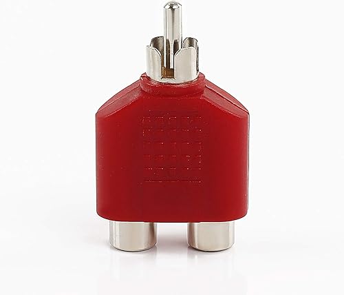 Miniatura 5 de CHUNGHOP Adaptador de conector RCA Y-Splitters 2 hembra a 1 macho para Audio Video AV TV