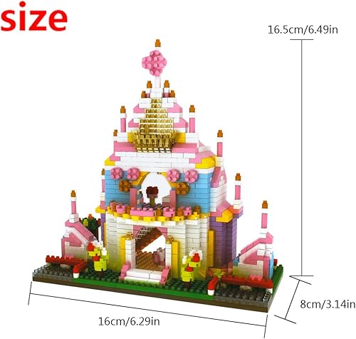 Miniatura 4 de Larcele 988 Piezas Micro Bloques de Construcción Mini Puzzle Building Toy Ladrillos KLJM-02 (castillo de princesa)