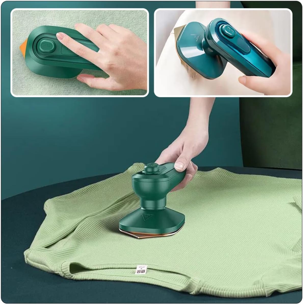 Luxshiny Portable Handheld Clothes Steamer Mini Electric Iron for Home and Travel 120ml Water Tank Quick Heat-Up Lightweight Fabric Ironing Machine