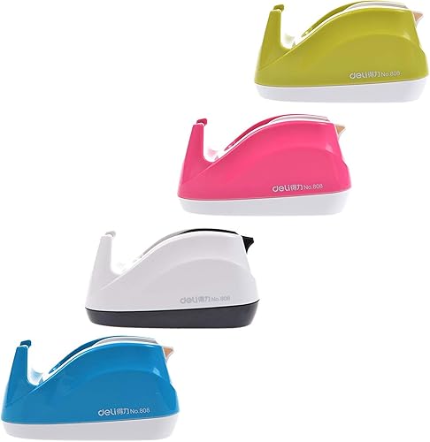 Miniatura 2 de Dispensador de cinta resistente con base ponderada almohadilla antideslizante para dispensar con una sola mano color al azar