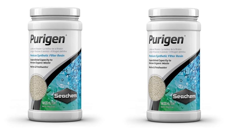 Resina Filtrante Sintética para Aquário Seachem Purigen, Pacote com 2 de 500 mL