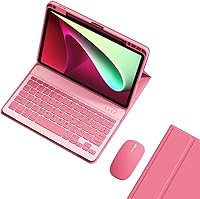 Vista 1 de Funda de teclado compatible con iPad de 9ª, 8ª y 7ª generación de 10.2 pulgadas, iPad Air de 3ª generación, iPad Pro de 10.5 pulgadas, teclas