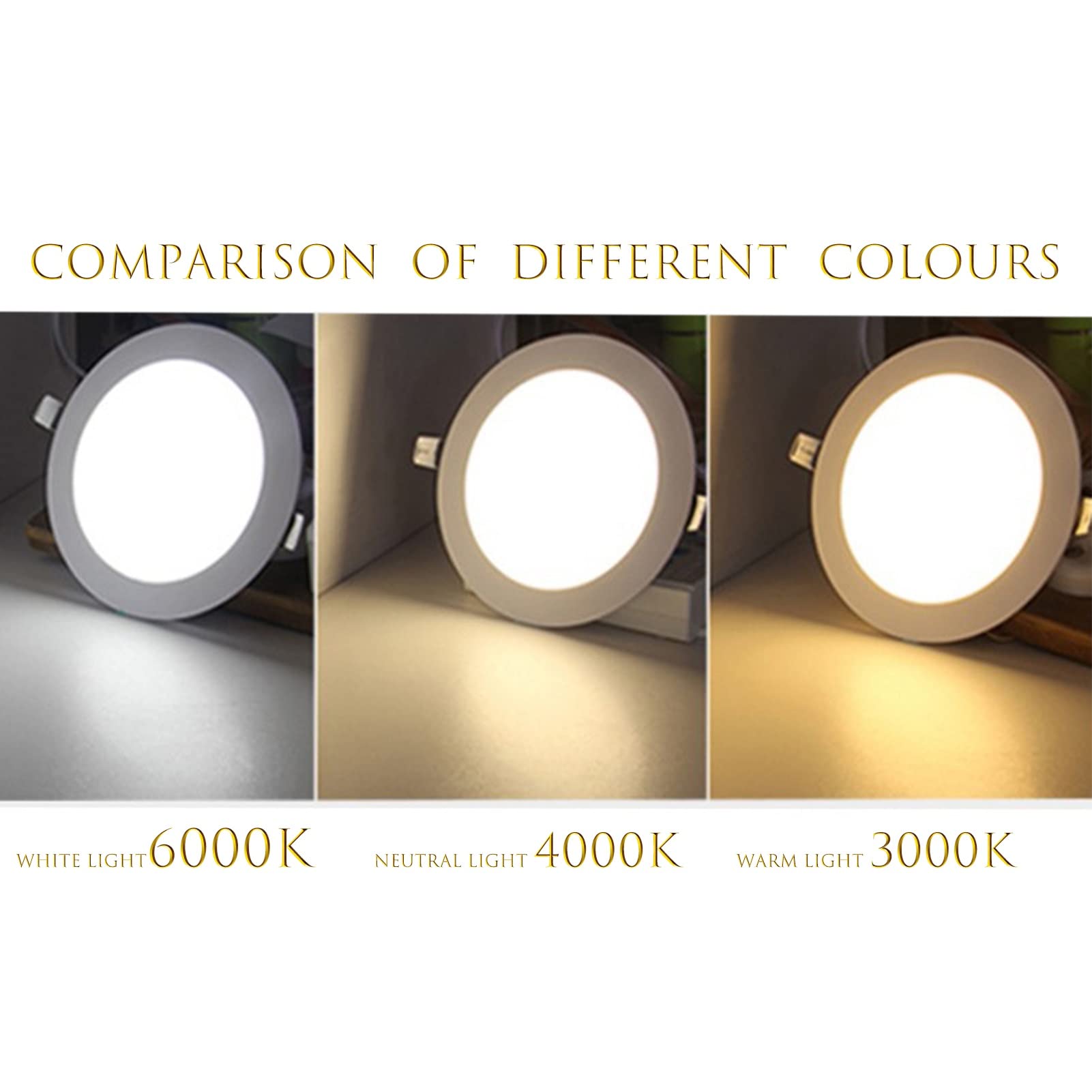 10-Pack/6W Canless Downlight Led Luces empotradas techo caja conexiones seleccionable 3000K/4000K/6000K Sommoth Trim Soft Anti-reflejo 4.7inch/214LM (Color : 3000k, Size : Square6pack)