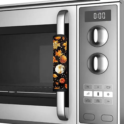 Miniatura 99 de Juego de 4 fundas protectoras de repuesto para manija de puerta de refrigerador con temática de té de la tarde para microondas, horno, refrigerador