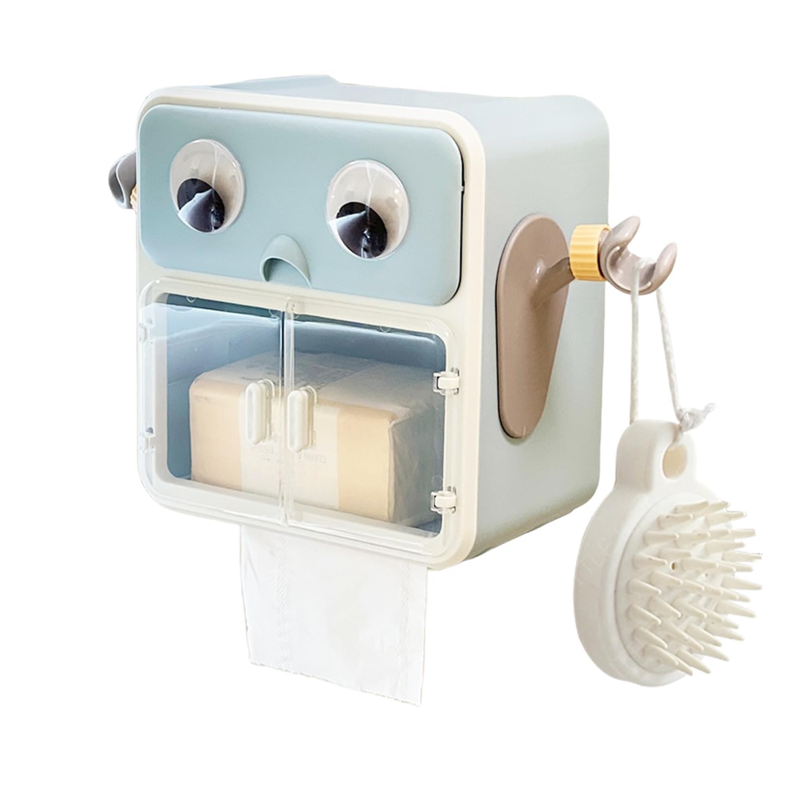 LMYSXAOZ Tissue Box Holder for the Bathroom, Modern Paper Dispenser, Space-Saving, Dust-Proof Dispenser with Suction Cup Hotel, Household, Kitchen, Storage, Dryer Towels