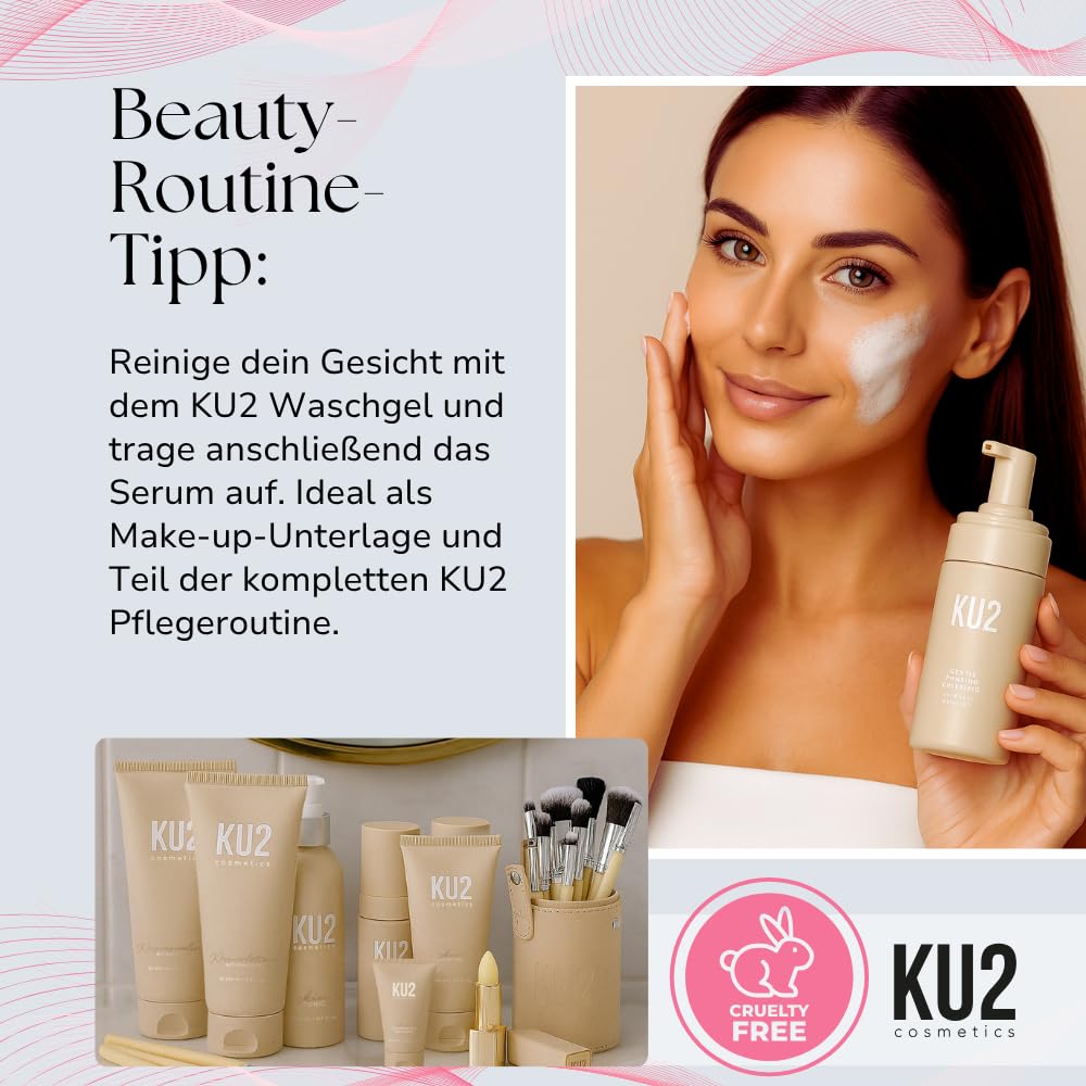 KU2 Cosmetics Superlift Anti Aging Augenserum, 30 ml | Hochwirksames Hyaluron Serum, Gegen Falten & Schwellungen, Peptid-Formel, Für glattere, straffere Haut