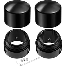 Upgraded Axle Nut Covers fit for Harley, Stealthy Front Axle Nut Caps Black Compatible with Harley Touring Sportster Trike Dyna Heritage Softail Street Glide Road King Road Glide Sportster 2008-2023