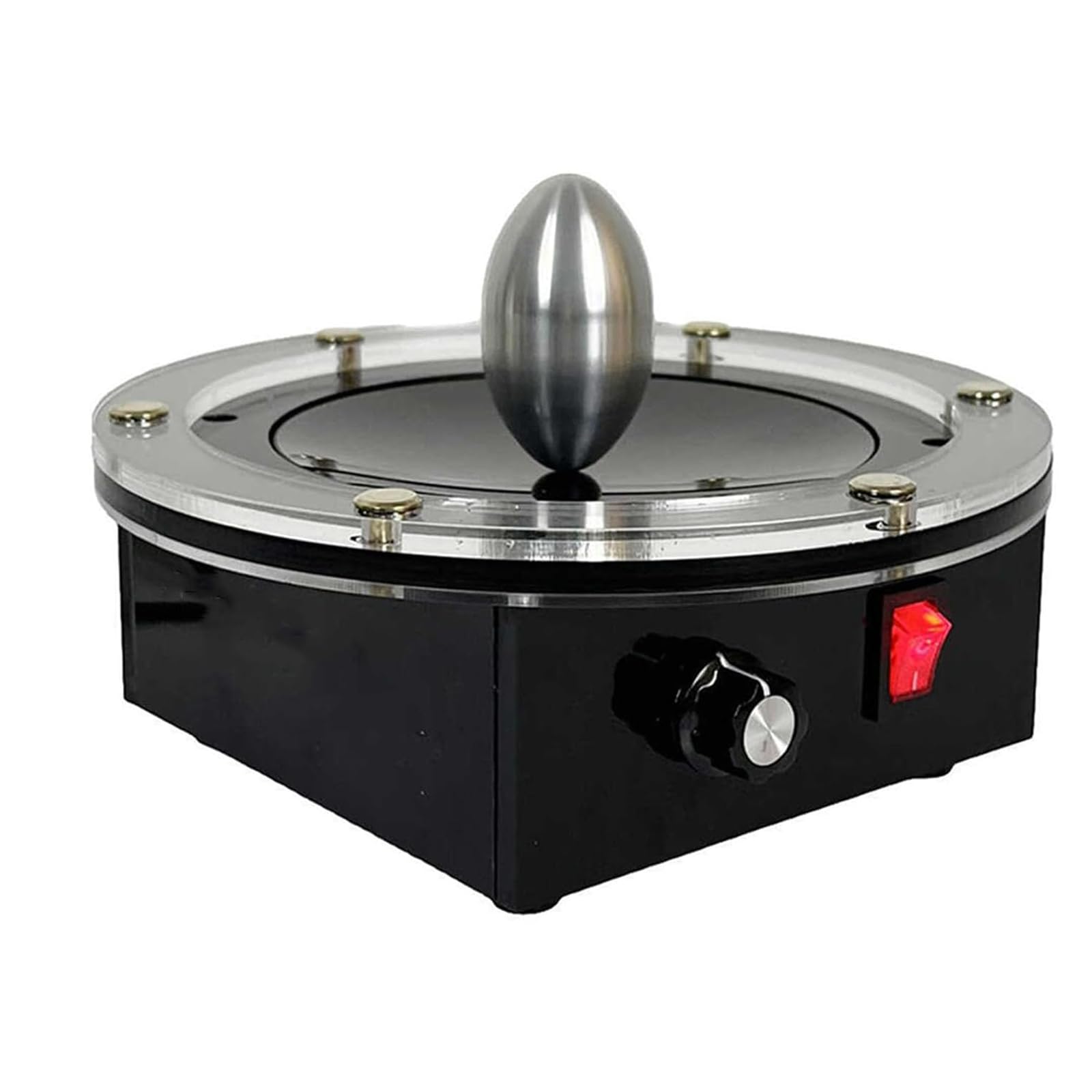 Generico Dimostratore di Campo Magnetico Rotante per Correnti Parassite | Controllo Interattivo Della Rotazione, Struttura In Metallo Acrilico, Applicazioni Didattiche E Espositive Per La Fisica