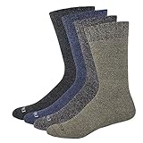 Dickies Men's All Season Marled Moisture Control Crew Socks, Asst, 4 Pair