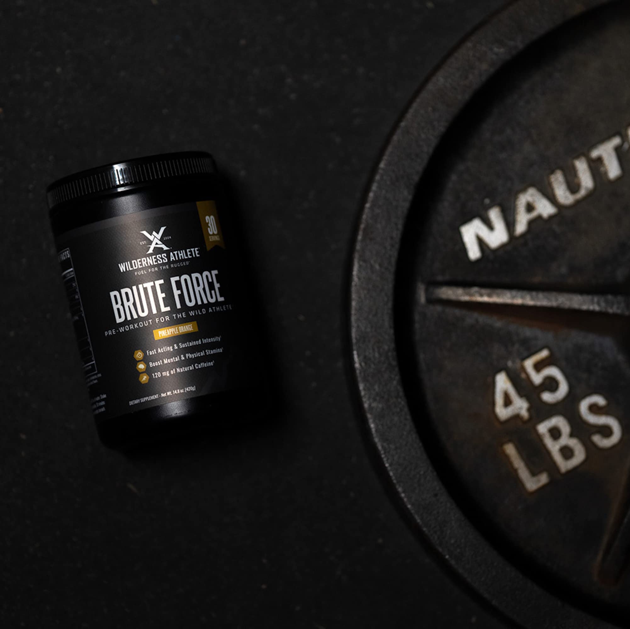 Wilderness Athlete - Brute Force Pre-Workout | Best Pre Workout Powder for Women & Men - Preworkout Drink Supplements with Natural Caffeine - Workout Supplement for Men & Women (Green Apple) — Amazon image 3