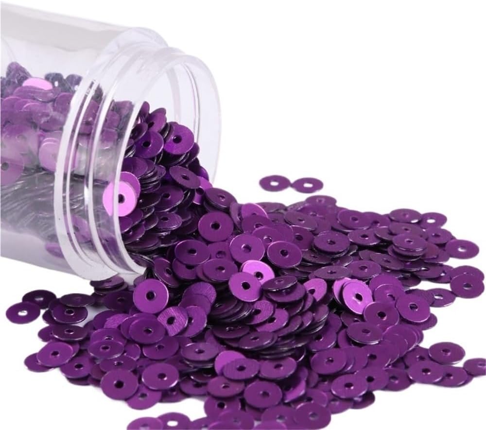 Washer,Stainless washer, Paillettes Applique, 10g PVC Dull Polish Sequins, 4mm Flat Round Matting Sequin(Matt Silver)