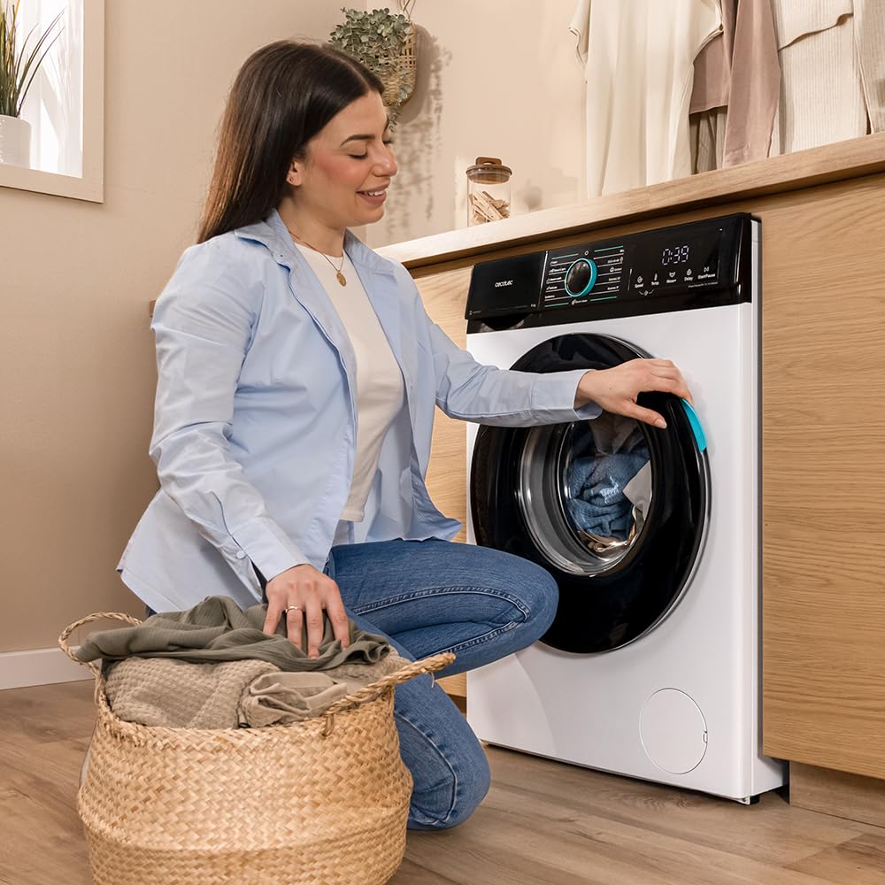 Cecotec Waschmaschine 6 kg Bolero DressCode 6160 Inverter | Energieklasse A-10%, Inverter Plus Motor, 1200 rpm, 11 Programme, SteamMax, Drum Clean, Quick 15' und KidLock