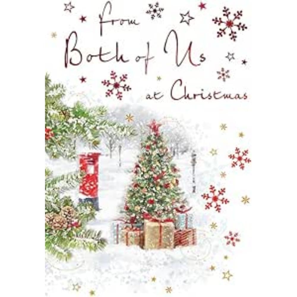 Regal Publishing Traditional Christmas Card, From Both Of Us, Tree - 9 x 6 inches - Piccadilly Greetings