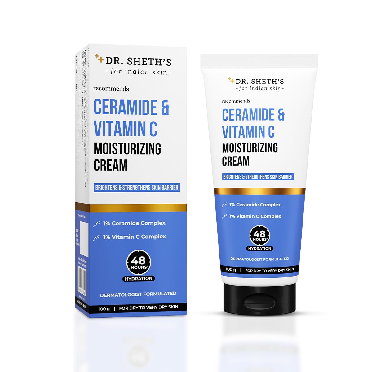 Dr. Sheth's Ceramide & Vitamin C Moisturizing Cream |For Dry to Very Dry Skin | Brightens & Strengthens Skin Barrier | 48h... - Review, Price and Buying Guide