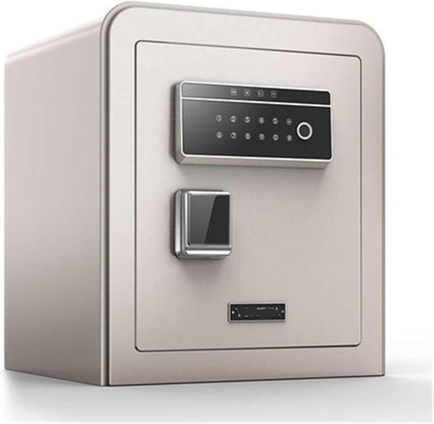 AMNOOL Household Small Anti-Theft Safe Fingerprint Password Unlock 45Cm Jewelry Box All Steel Office in-Wall Wardrobe, 450x380x330mm, Grey-1