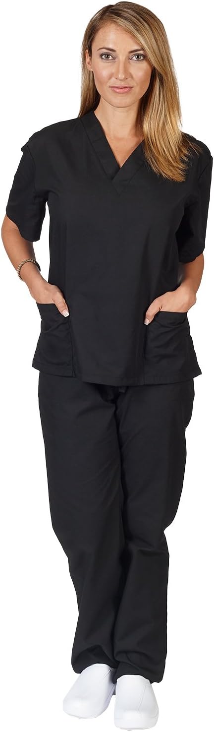 Natural Uniforms Unisex Scrub Set-Top and Pant Set (Standard Workwear Scrub Set)