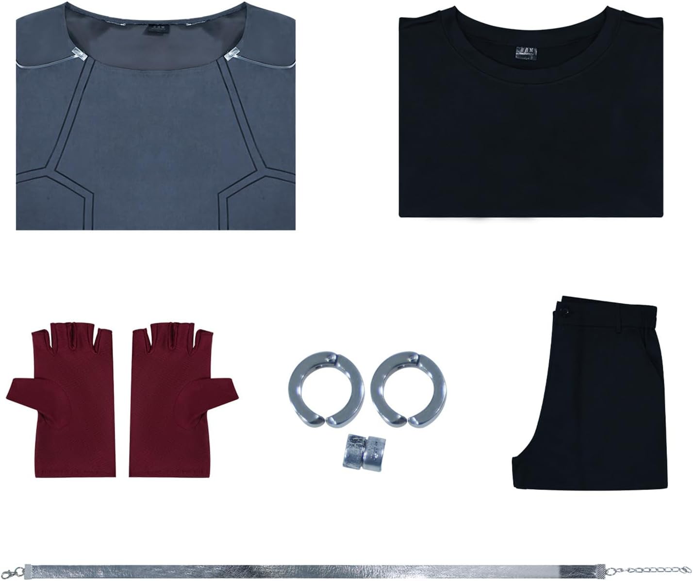 Men Cosplay Costume Adult Grey Hoodie Full Set Costume Halloween Uniform