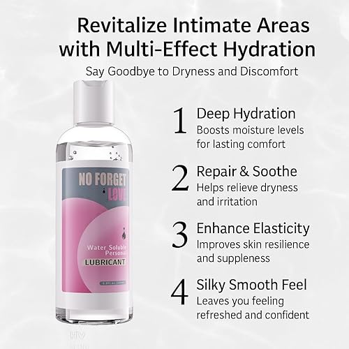 Miniatura 4 de Lubricante personal a base de agua prémium para hombres y mujeres, gel íntimo suave, duradero y no pegajoso, seguro para condones, compatible con