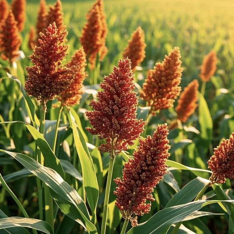 Sweet Sorghum Seeds 300pcs Easy Growing High Yield Non-GMO Ideal for Home Gardens & Outdoor Planting