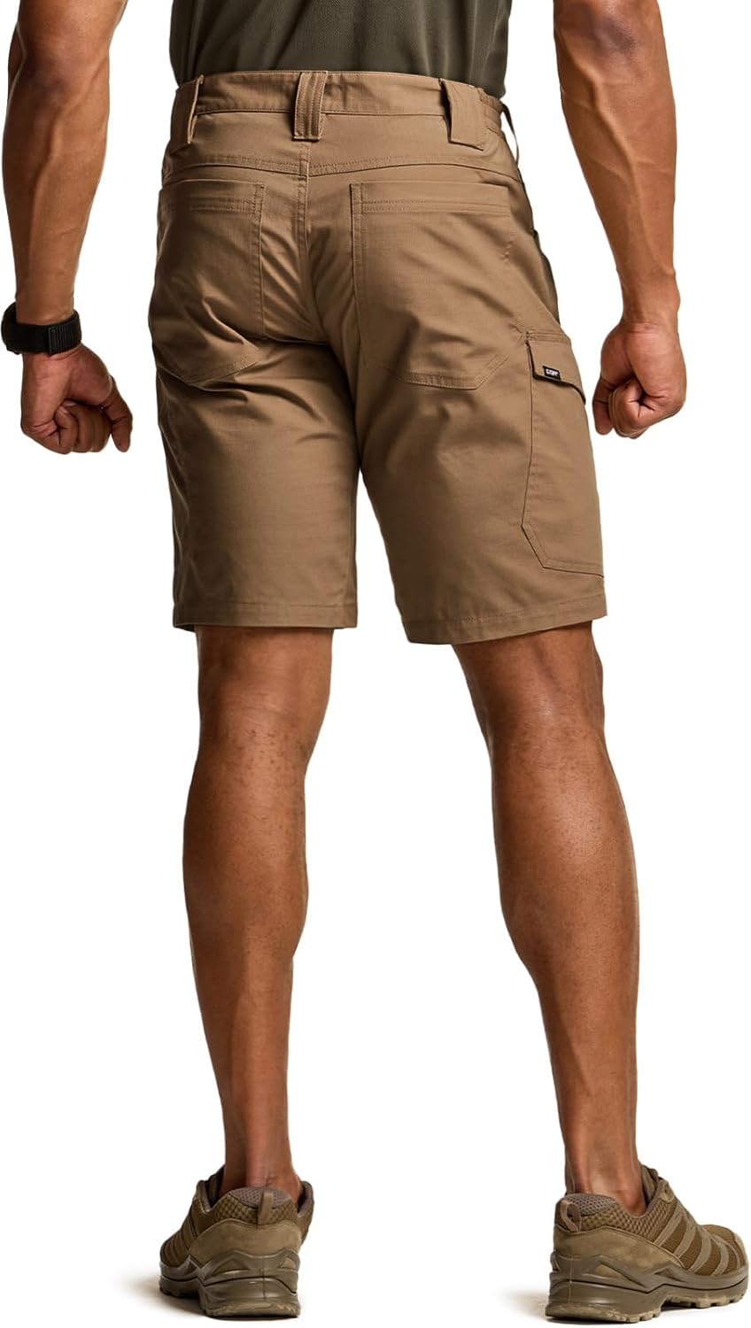 CQR Men's Flex Casual Cargo Shorts, Lightweight Water Resistant Golf Shorts, Stretch Tactical Work Shorts with Multi-Pocket - Image 2