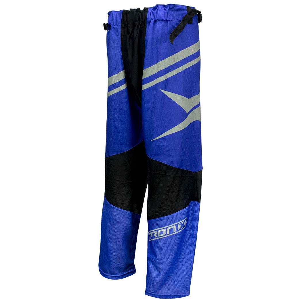 TronX Venom Inline Hockey Pants (Blue/Silver - JR S/M)