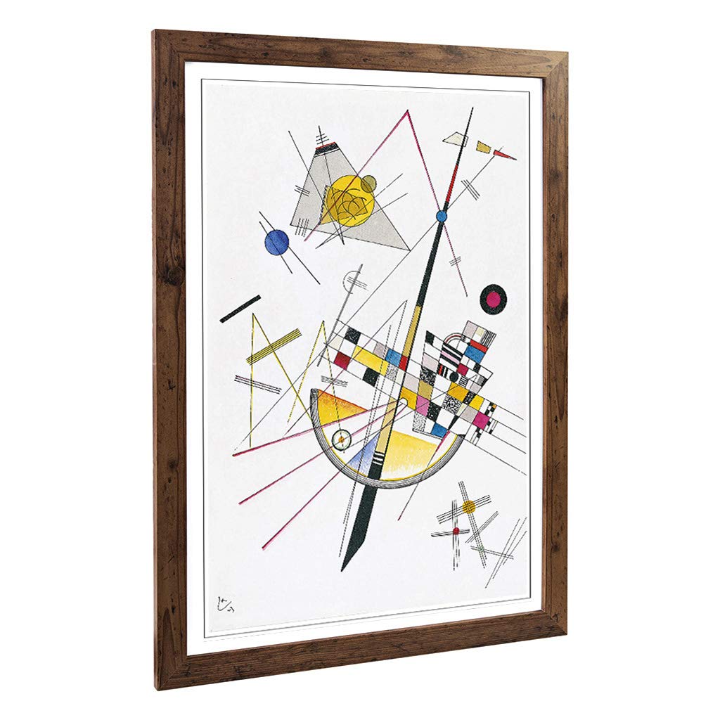 Big Box Art Framed Print of Wassily Kandinski Abstract No.2 Design | Wall Art Picture | Home Decor for Kitchen, Living Room, Bedroom, Hallway, Walnut, A2 / 24.5x18 Inch / 62x45cm