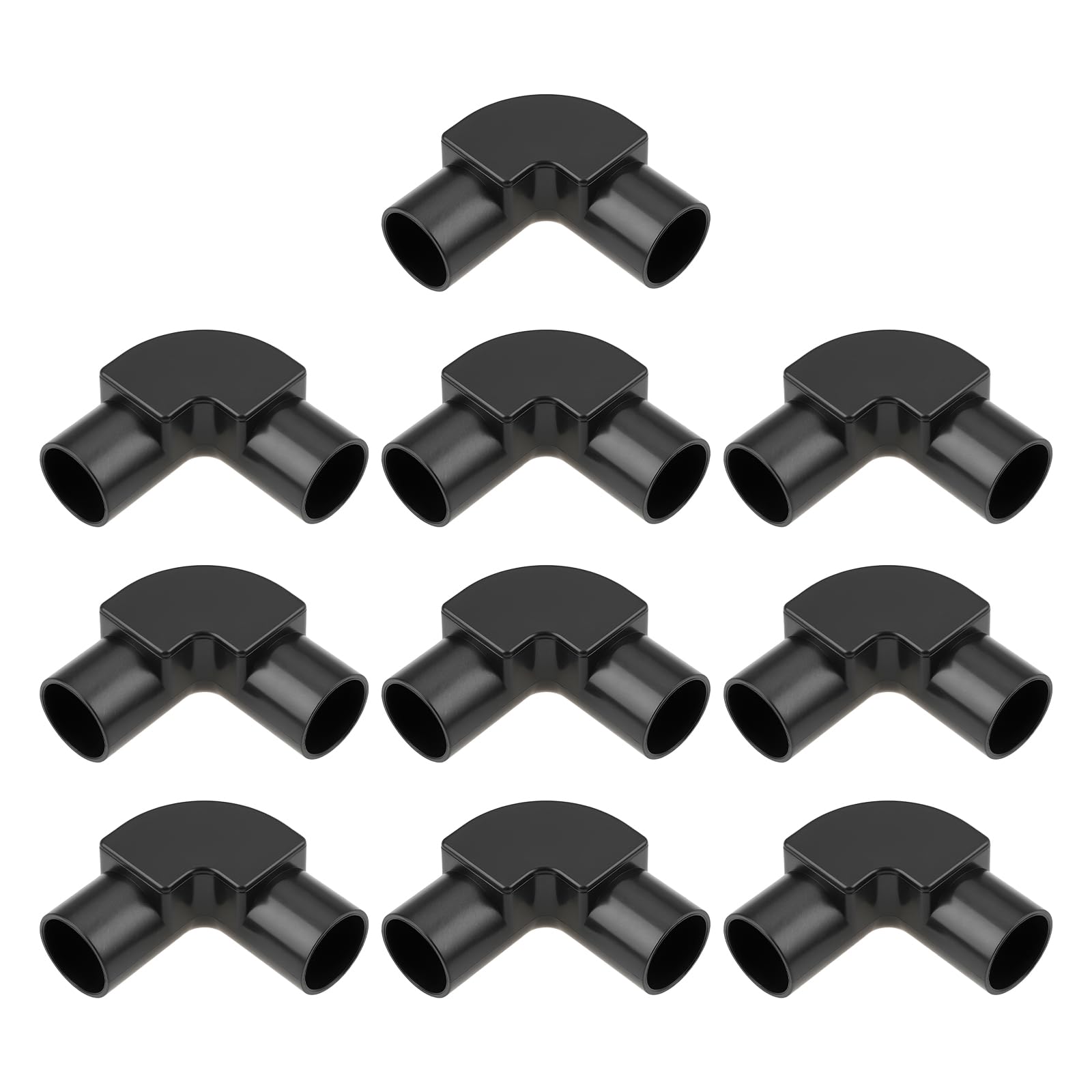 LT Easiyl 20Pcs PVC Inspection Elbow 90 Degree Bend 23x55mm for Electric Cable Wire Conduit Black