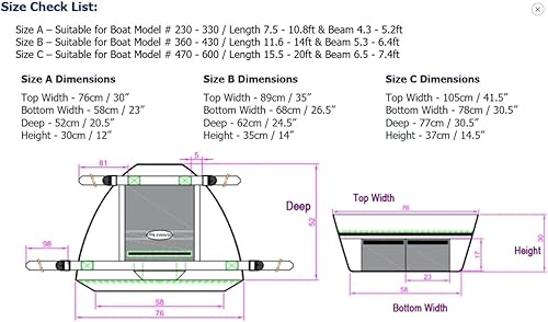 Miniatura 3 de Seamax Sunlitec - Bolsa de almacenamiento frontal para barco inflable, con línea reflectante