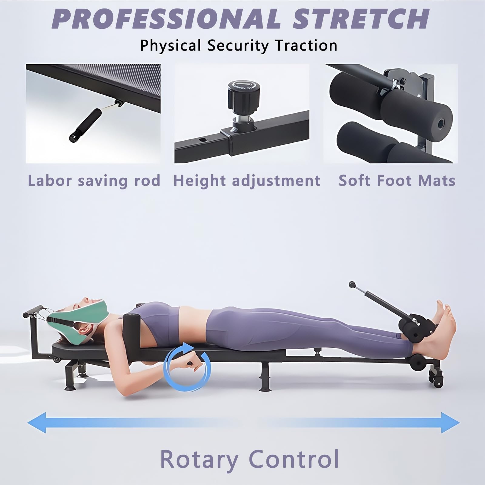 Máquina De Tracción y Descompresión De Estiramiento Corporal Completo para Estiramiento Cervical y Lumbar, Alivio del Dolor De Cuello y Espalda, Corrección Postural Mejorada