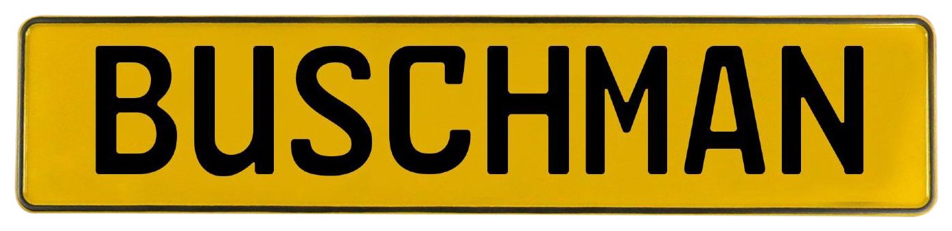 Vintage Parts 600339 Buschman Yellow Stamped Aluminum Street Sign Mancave Wall Art