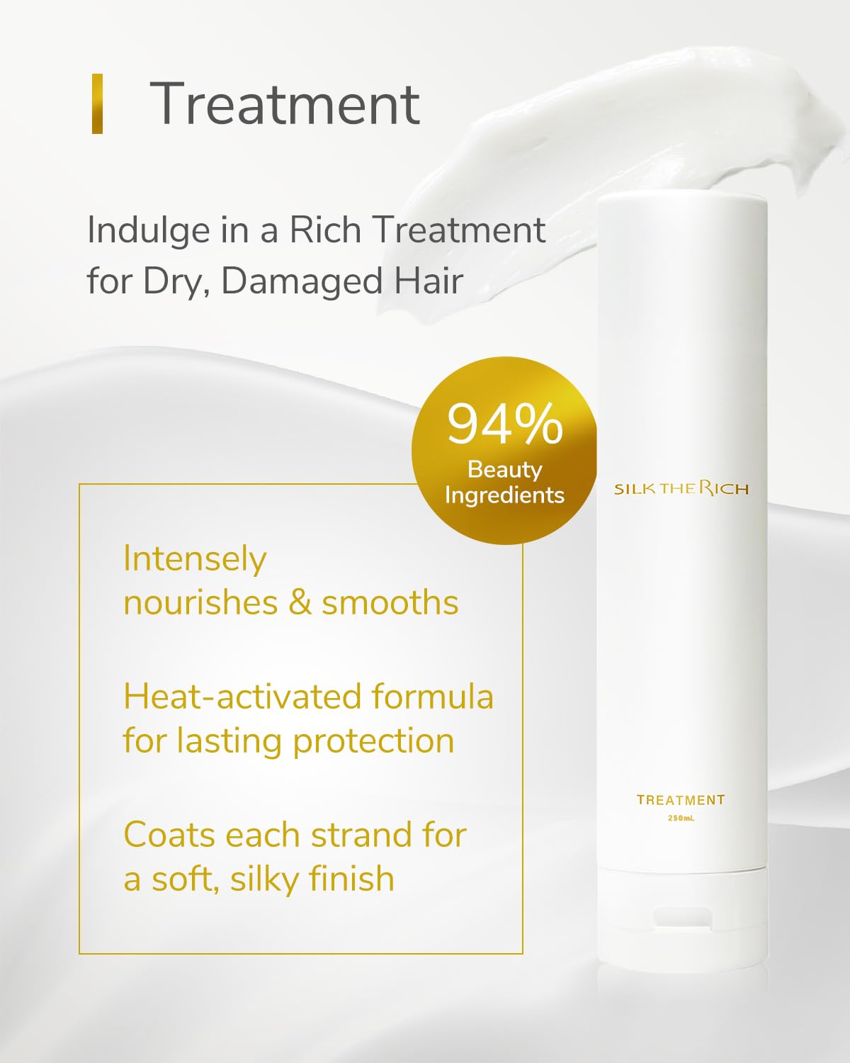 Shampoo & Conditioner Set, Hydrating & Moisturizing for Dry, Damaged, Color-Treated Hair, Paraben & Sulfate Free, Clean Hair Shampoo & Conditioner for Women & Men, White (8.5 fl oz Each) - Image 8