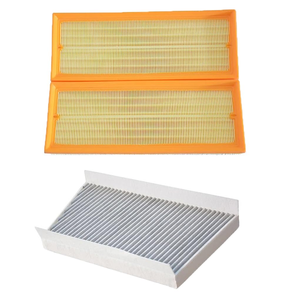 Filtr Powietrza Kabinowego dla Mercedes Benz C230K C240 ​​CLK240 CLK280, 33,2x18,7x2,5cm 3 szt. Filtr powietrza samochodowego Filtr kabinowy 1120940604/2038300118