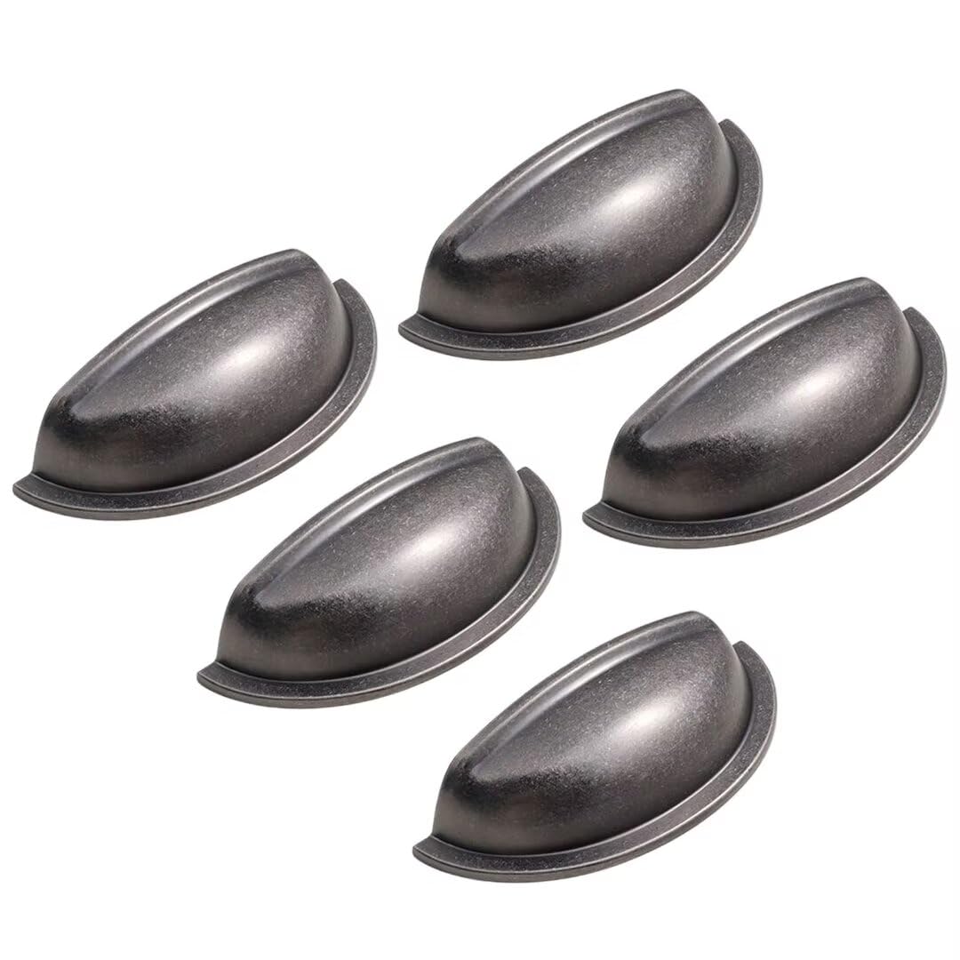 TYYCKJ 5 Pack Door Handle Pull Cabinet Pulls Handles, Solid Aluminum Alloy Door Handle for Cabinet Wardrobe Knob, Closet Door Pulls, Drawer Hardware Kitchen Handles with Screws